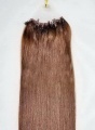 MICRO RING INDIAN REMY 100 pramenů HNĚDÁ #4,80g, 40cm, lidské vlasy k prodloužení
