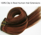 CLIP IN 7pásů HNĚDÝ MELÍR #4/30, 70g, 40cm, 100% lidské vlasy 