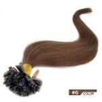KERATIN EXTENSION 100 pramenů SVĚTLE HNĚDÁ vlasy #06, 50g, 50cm,100% lidské k prodloužení