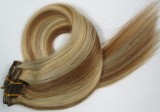 CLIP IN 7pásů BLOND MELÍR #8/613, 80g, 55cm, 100% lidské vlasy k prodloužení