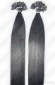 VLASY KERATIN INDIAN REMY PŘÍRODNÍ ČERNÁ #1B,100g, 65cm,100% lidské vlasy k prodloužení