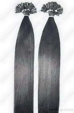 VLASY KERATIN INDIAN REMY PŘÍRODNÍ ČERNÁ #1B,100g, 65cm,100% lidské vlasy k prodloužení PERFEKTVLASY