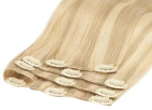 CLIP IN 7pásů BLOND MELÍR #18/613, 75g, 50cm,100% lidské vlasy PERFEKTVLASY