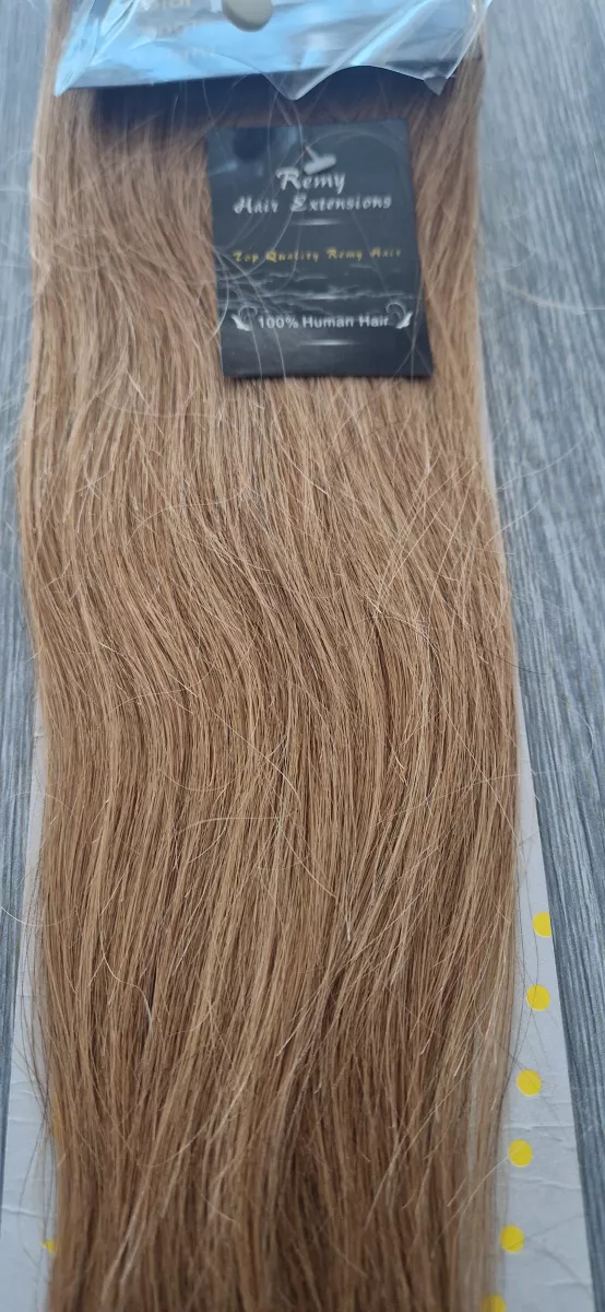 CLIP IN 7pásů SVĚTLE HNĚDÁ-BLOND, 75g, 50cm,100% lidské vlasy PERFEKTVLASY