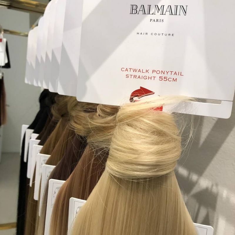 Balmain catwalk couture ponytail-