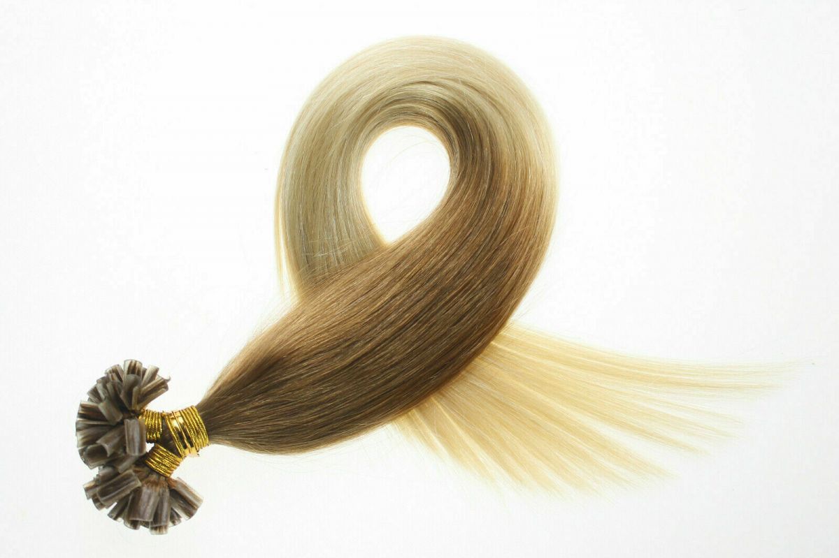 Vlasy-keratin OMBRE HNĚDÁ/BLOND 12/613,50 pramenů,50g, 45cm PERFEKTVLASY