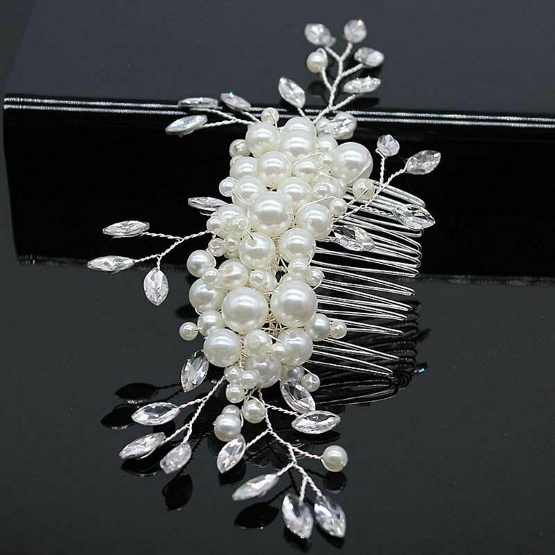Ozdoby do vlasů - svatební, různé druhy, - hřebínek-perly,krystaly,stříbrná PERFEKTVLASY