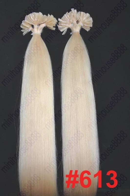KERATIN INDIAN REMY EXTENSION 100 pramenů SVĚTLÁ BLOND #613,80g, 45cm, 100% lidské vlasy k prodloužení PERFEKTVLASY