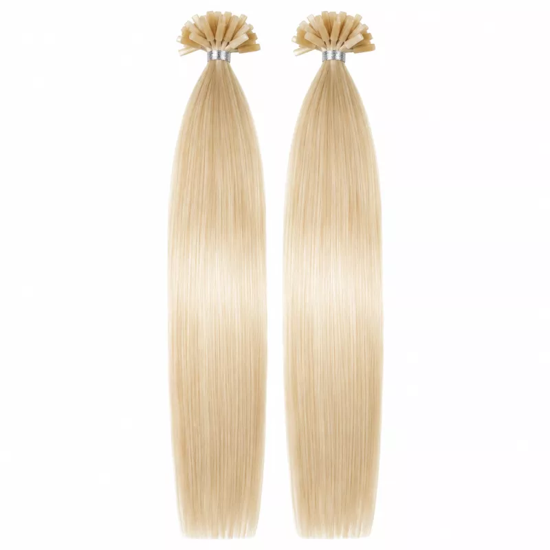 VLASY KERATIN REMY BLOND #613, 50g, 45cm, 100% lidské k prodloužení PERFEKTVLASY