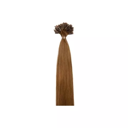 VLASY KERATIN REMY STŘEDNĚ HNĚDÁ vlasy #04,50g, 45cm,100% lidské k prodloužení PERFEKTVLASY