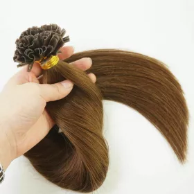 VLASY KERATIN REMY SVĚTLEJŠÍ HNĚDÁ vlasy #08, 50g, 45cm,100% lidské k prodloužení PERFEKTVLASY VLASY KERATIN REMY SVĚTLEJŠÍ HNĚDÁ vlasy #08, 50g, 45cm,100% lidské k prodloužení PERFEKTVLASY