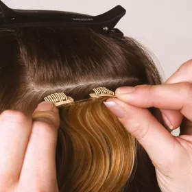 VLASY BALMAIN Double Hair, 3 aplikační metody-KERATIN,MICRO RING,CLIP IN, 40cm - Tmavě hnědá 3