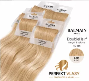 VLASY BALMAIN Double Hair, 3 aplikační metody-KERATIN,MICRO RING,CLIP IN, 40cm