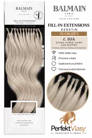 VLASY BALMAIN Fill-In Extensions 50ks, 55cm, různé barvy: | Černá 1, Světlá blond L10, Popelavá blond 10A, Tmavě hnědá 3, Světle hnědá 8A
