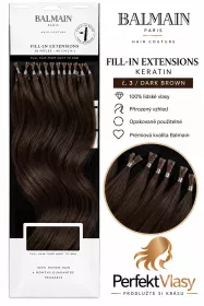 VLASY BALMAIN Fill in Extensions keratin 100ks,40cm, různé barvy: