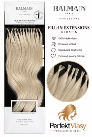 VLASY BALMAIN Fill in Extensions keratin 50ks,40cm, různé barvy: | Světlá blond L10, Super Light popelavě blond 10A Extra , Černá 1, Tmavě hnědá 3