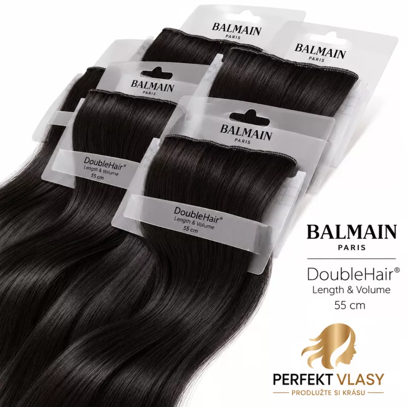 VLASY BALMAIN Hair XL HT,3 aplikační metody-KERATIN,MICRO RING,CLIP IN-55cm