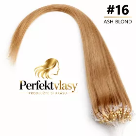 VLASY MICRO RING INDIAN REMY TM. BLOND #16, 100g, 60cm
